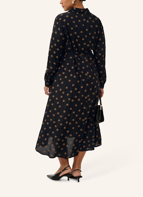 KAFFE curve Hemdblusenkleid KCOLIVIA SCHWARZ