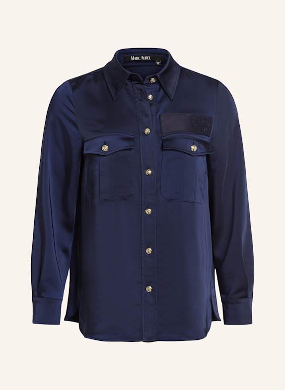 MARC AUREL Satin-Top DUNKELBLAU