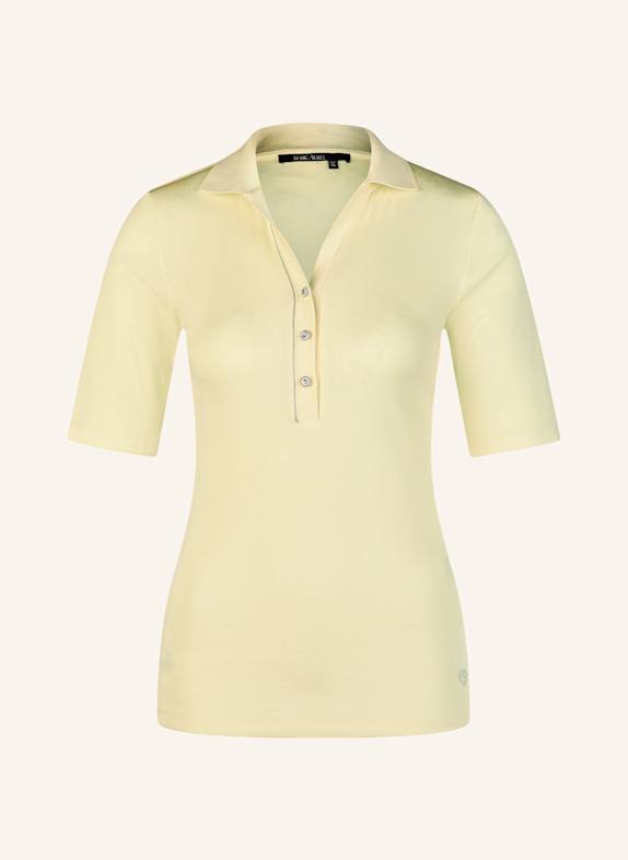 MARC AUREL Jersey-Poloshirt mit Schmucksteinen GELB