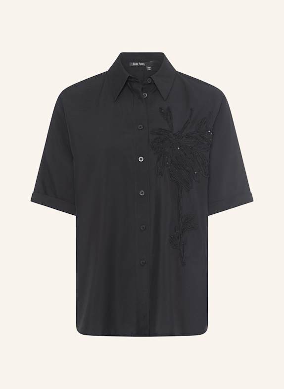 MARC AUREL Kurzarmbluse SCHWARZ