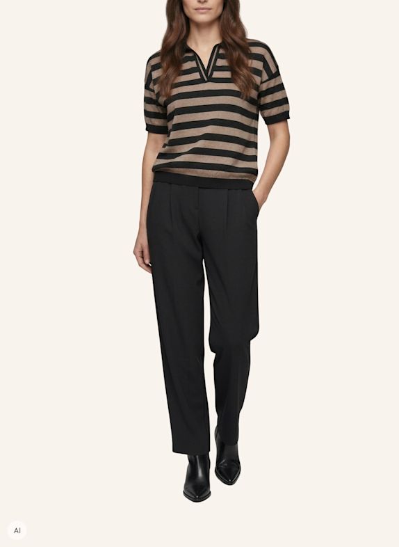 MARC AUREL Polo SCHWARZ
