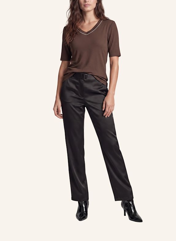 MARC AUREL Rippshirt DUNKELBRAUN