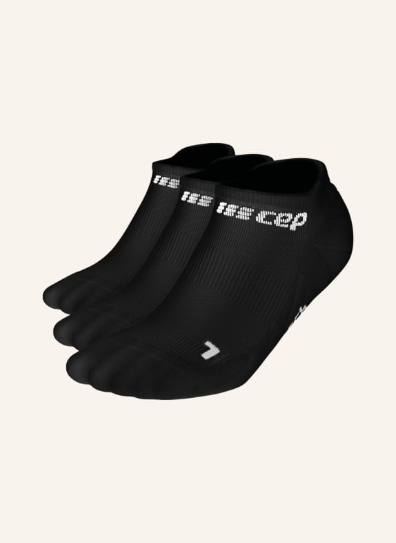 cep Laufsocken THE RUN 3-PACK NO SHOW mit Kompression SCHWARZ