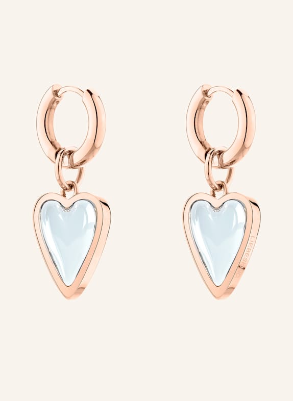 LIEBESKIND Creolen  aus  Edelstahl ROSÉGOLD