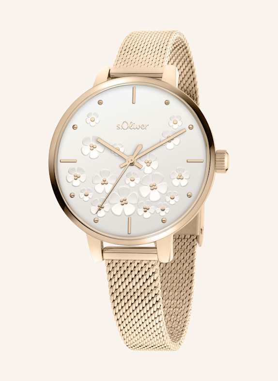s.Oliver Armbanduhr  aus  Edelstahl ROSÉGOLD