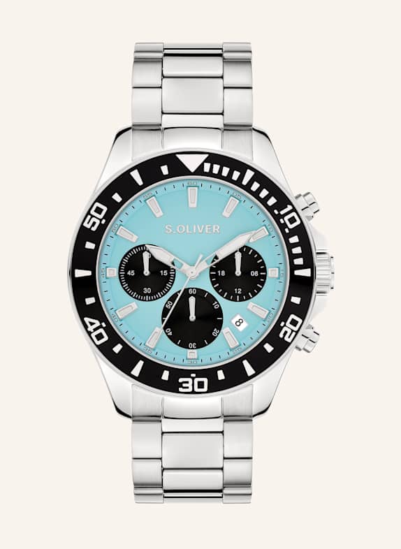 s.Oliver Armbanduhr  aus  Edelstahl SILBER