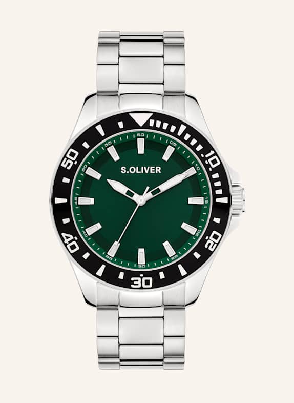 s.Oliver Armbanduhr  aus  Edelstahl SILBER