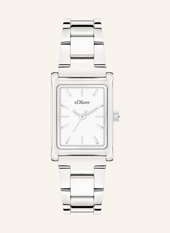 s.Oliver Armbanduhr  aus  Edelstahl SILBER