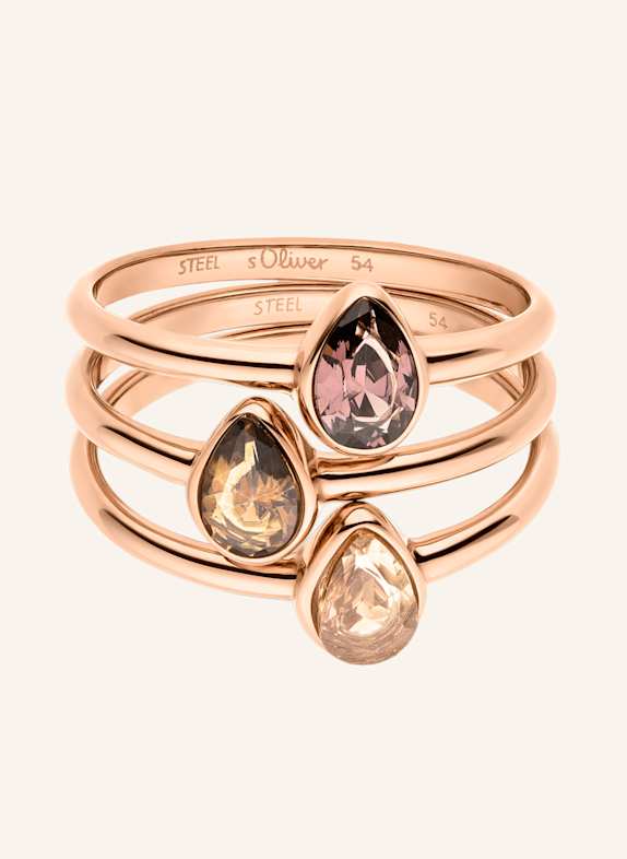s.Oliver Ring  aus  Edelstahl ROSÉGOLD