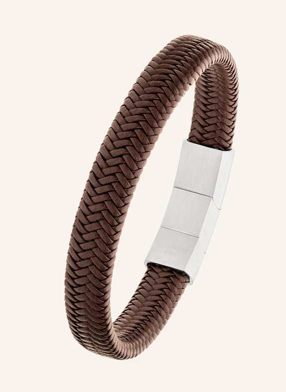 s.Oliver Armband  aus  Echtleder BRAUN