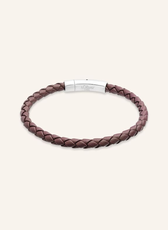 s.Oliver Armband  aus  Echtleder BRAUN