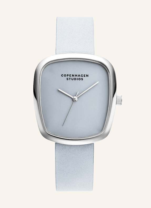 COPENHAGEN STUDIOS Armbanduhr  aus  Echtleder SILBER
