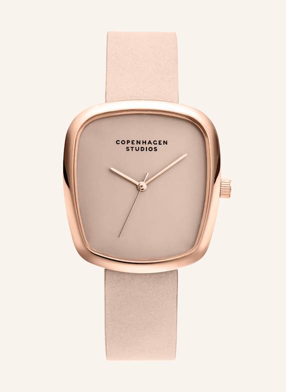 COPENHAGEN STUDIOS Armbanduhr  aus  Echtleder ROSÉGOLD
