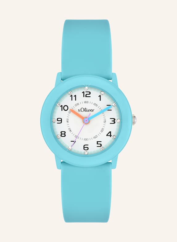 s.Oliver Silicone wristwatch BLUE