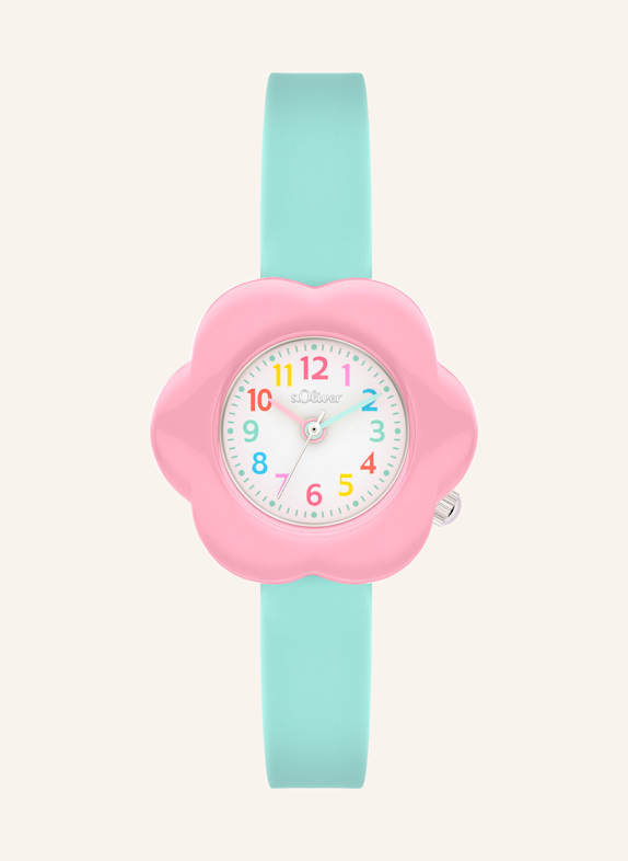 s.Oliver Silicone wristwatch GREEN