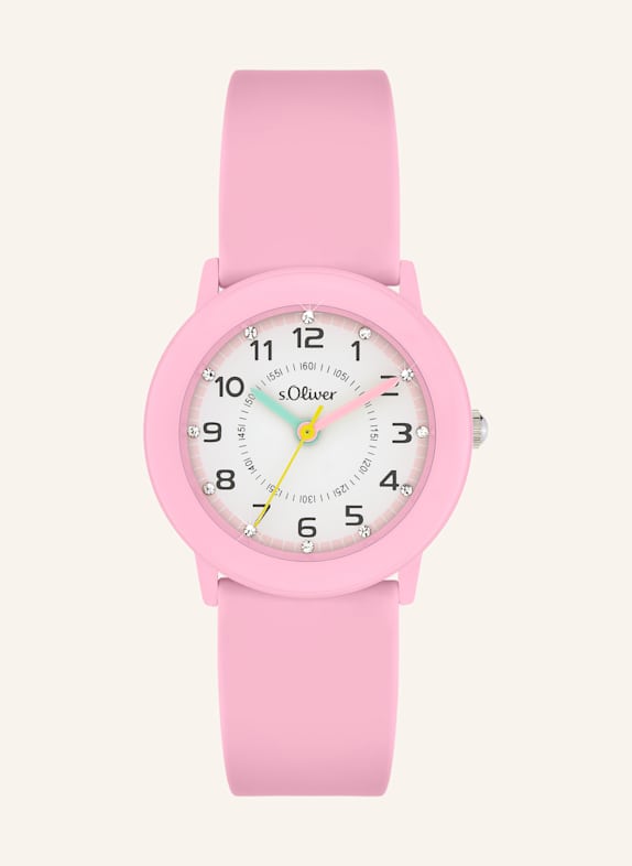 s.Oliver Silicone wristwatch PINK