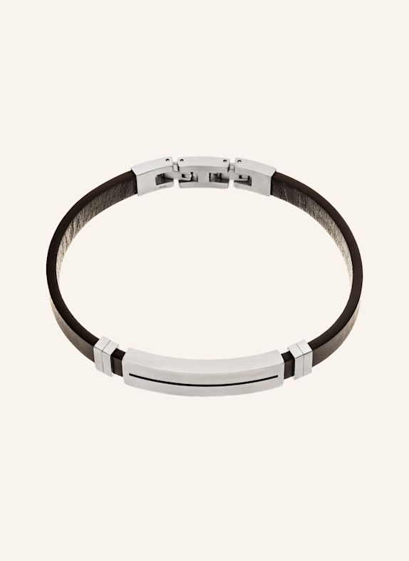 s.Oliver Armband  aus  Echtleder BRAUN