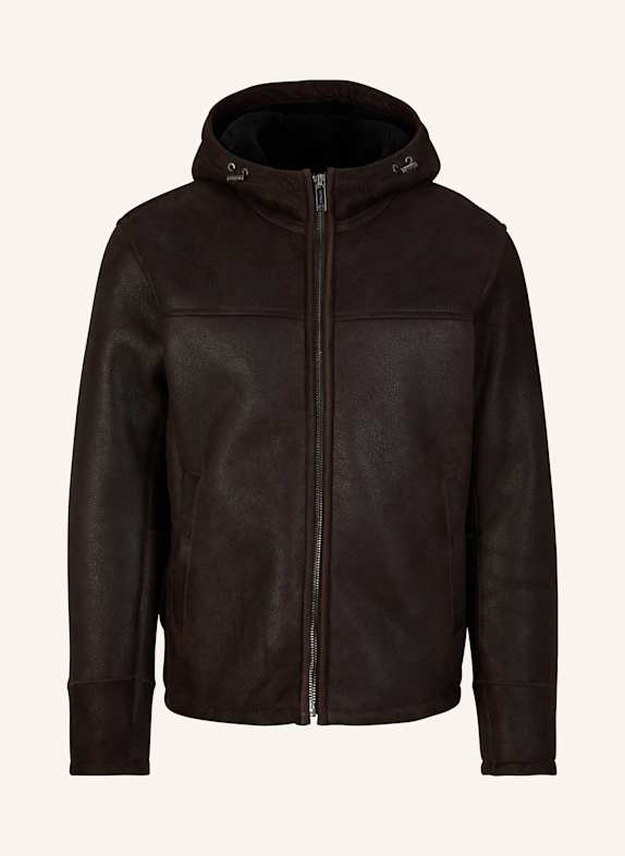 STRELLSON Lederjacke BURKE DUNKELBRAUN