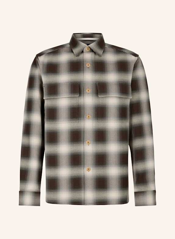 STRELLSON Overshirt NEON DUNKELBRAUN/ BEIGE