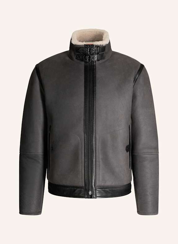 STRELLSON Lederjacke SHELTER DUNKELGRAU