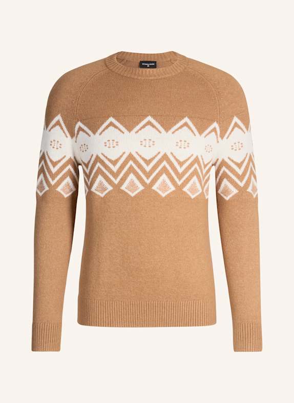 STRELLSON Pullover TITO BEIGE/ WEISS