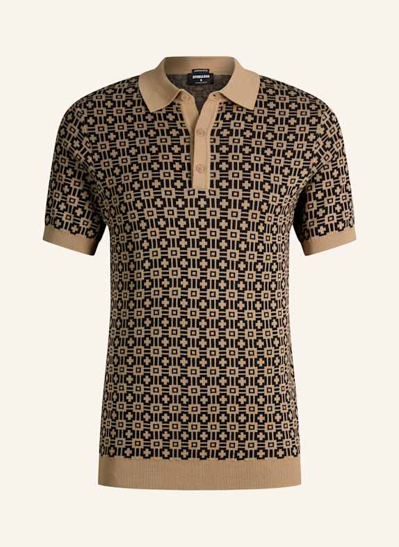 STRELLSON Strick-Poloshirt ADRIAN BRAUN/ BEIGE