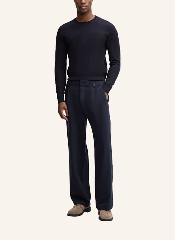 STRELLSON Bundfaltenhose DUNKELBLAU