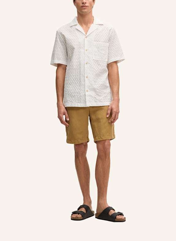 STRELLSON Shorts KAJI Relaxed Fit mit Leinen GELB
