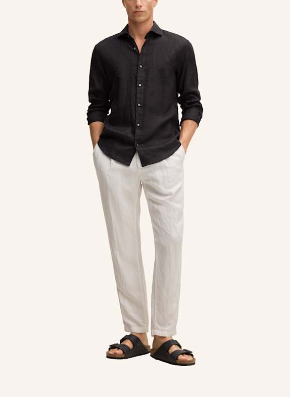STRELLSON Leinenhemd CEASAR Slim Fit SCHWARZ
