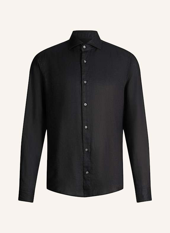STRELLSON Leinenhemd CEASAR Slim Fit SCHWARZ