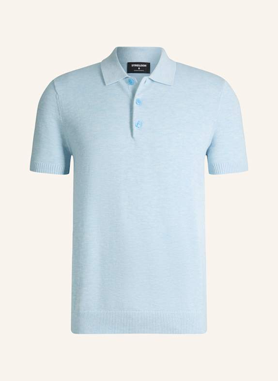 STRELLSON Strick-Poloshirt LOIC HELLBLAU
