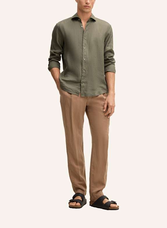STRELLSON Leinenhemd CEASAR Slim Fit GRÜN