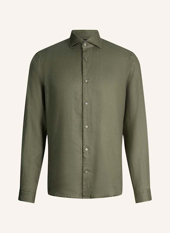 STRELLSON Leinenhemd CEASAR Slim Fit GRÜN