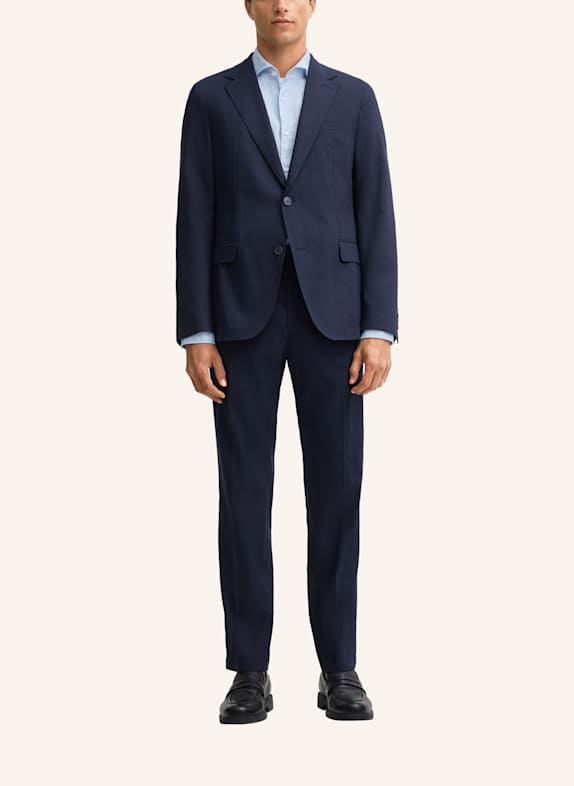 STRELLSON Anzughose TOMEO Regular Fit mit Leinen DUNKELBLAU