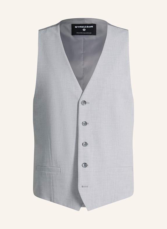 STRELLSON Anzugweste VES2 Extra Slim Fit HELLGRAU