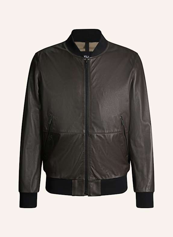 STRELLSON Lederjacke DUNKELBRAUN
