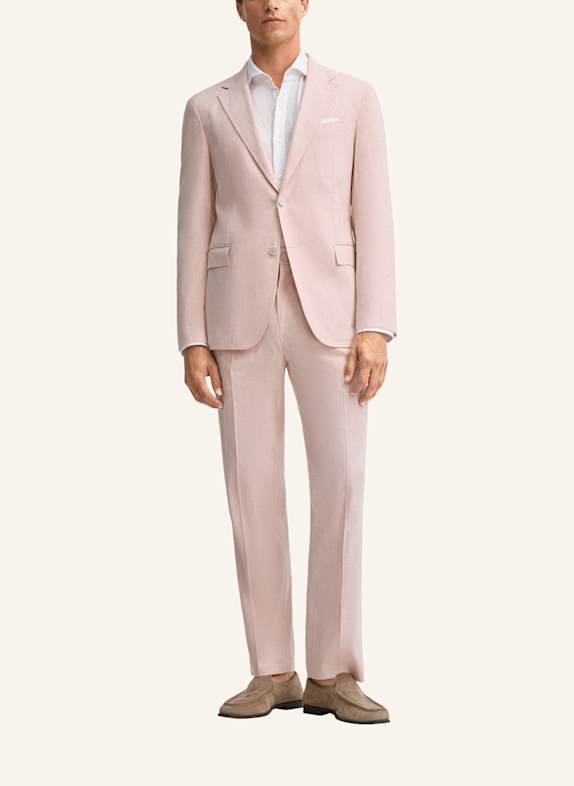 STRELLSON Anzughose TOMEO Regular Fit mit Leinen ROSA