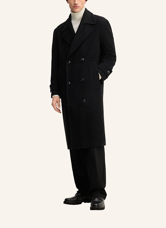 STRELLSON Wollmantel ARCHIVE TRENCH 2.0 SCHWARZ