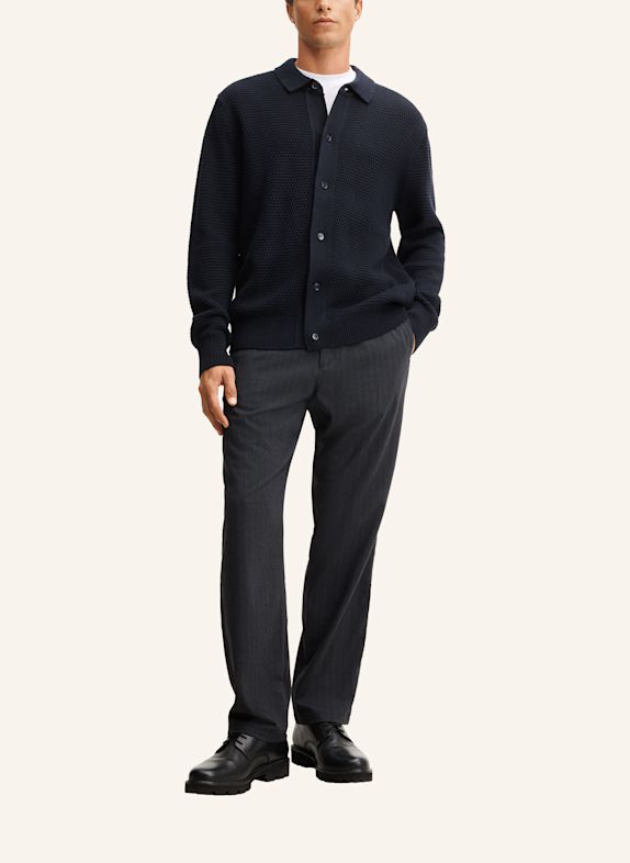 STRELLSON Strick-Poloshirt DUNKELBLAU