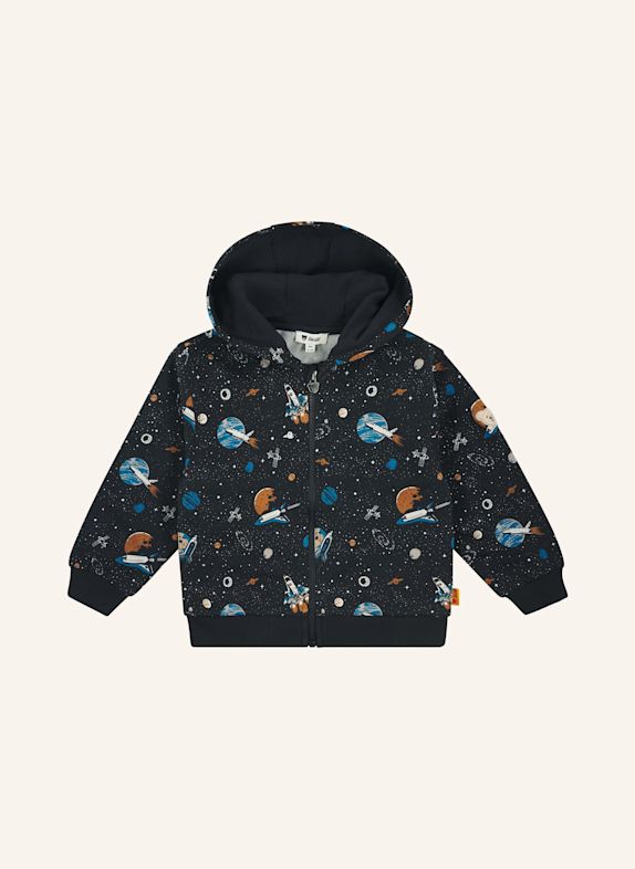 Steiff Sweatjacke OFF TO THE MOON DUNKELBLAU