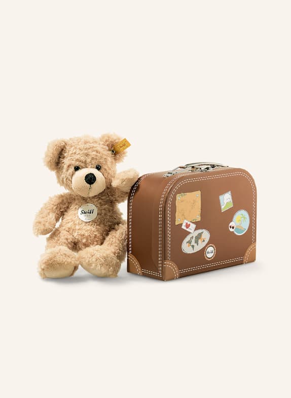 Steiff Kuscheltier Teddybär FYNN 28 cm, beige mit Koffer BEIGE