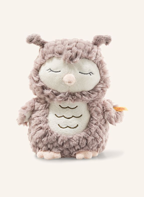 Steiff Kuscheltier OLLIE Eule 23 cm, beige ROSA / BRAUN