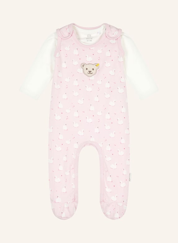 Steiff Set WELLNESS: Strampler + T-Shirt PINK