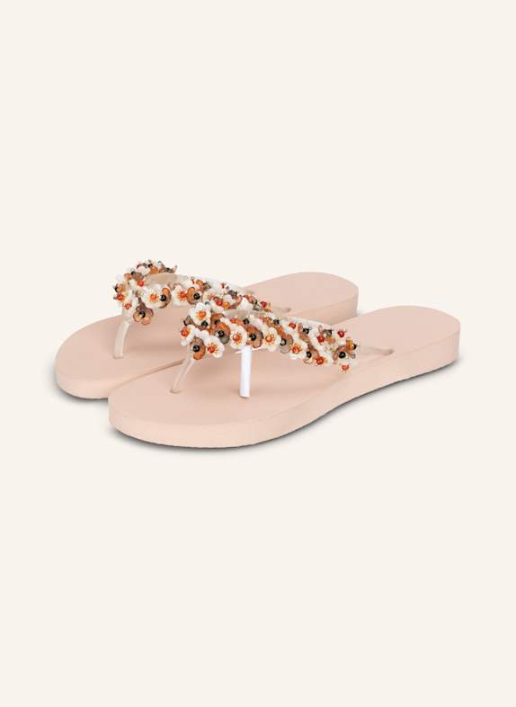 uzurii Zehentrenner TULUM BLOOM COFFEE BEIGE