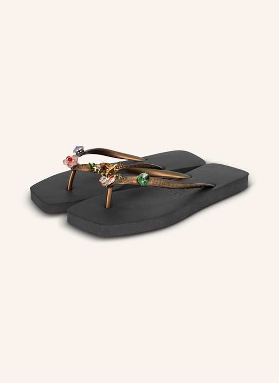 uzurii Zehentrenner FLORE SQUARE GRANDE SCHWARZ