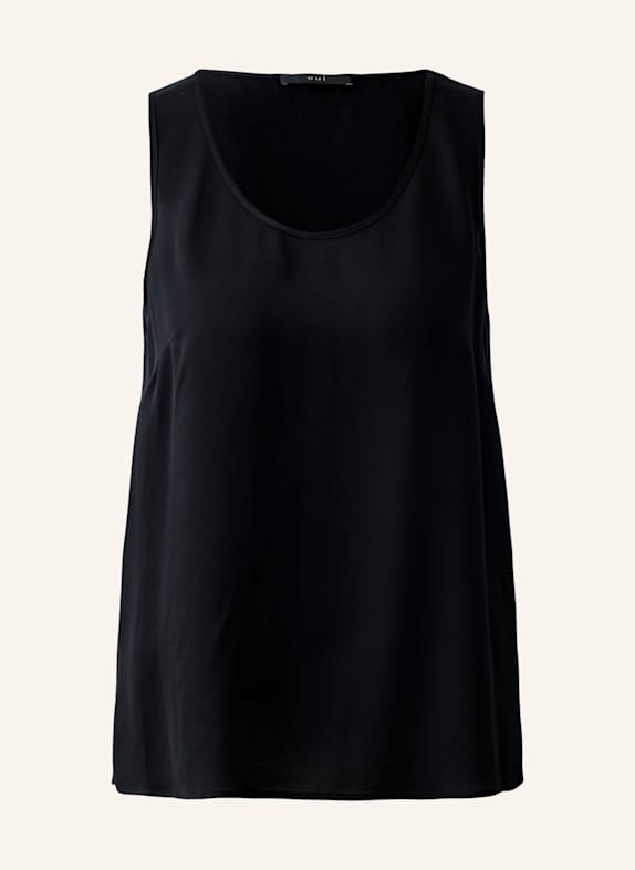 oui Blusentop aus Satin SCHWARZ