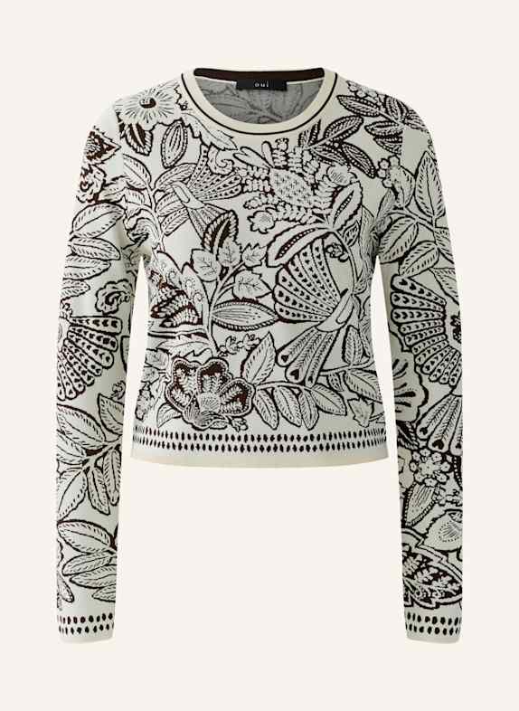 oui Pullover BEIGE/ BRAUN