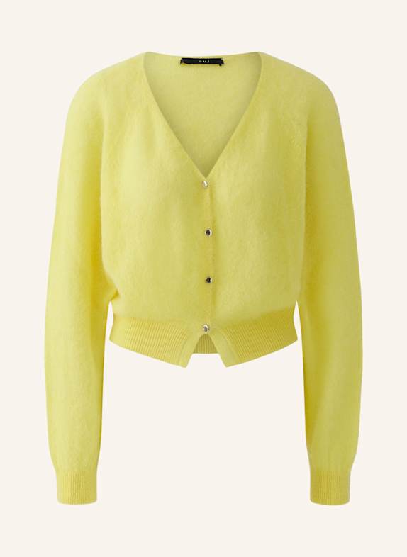 oui Strickjacke mit Alpaka GELB