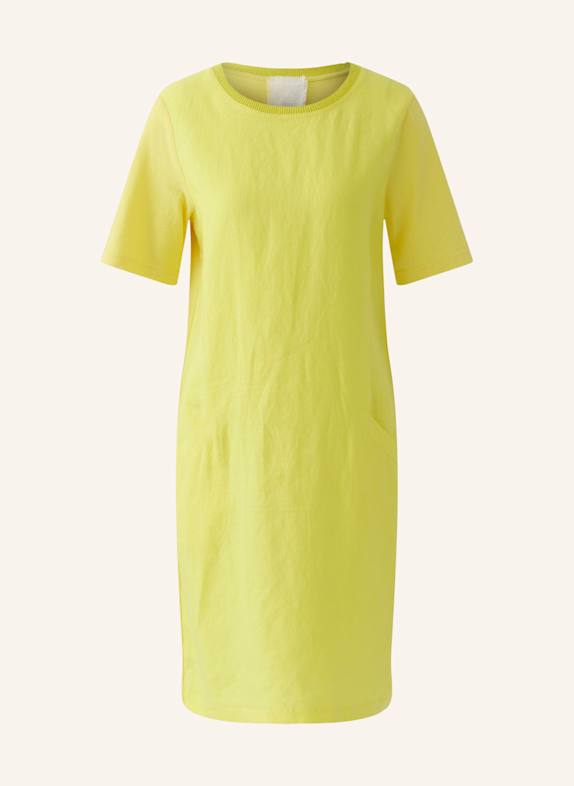 oui Kleid im Materialmix mit Leinen GELB