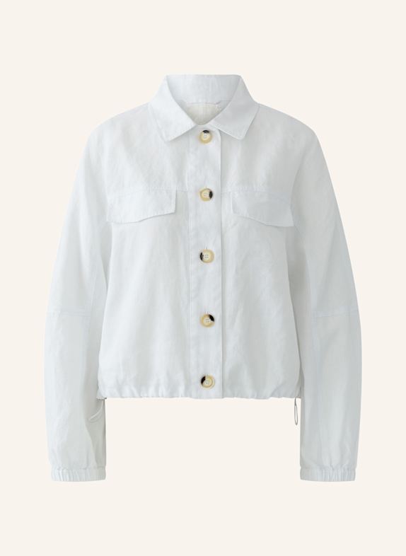oui Blouson aus Leinen WEISS